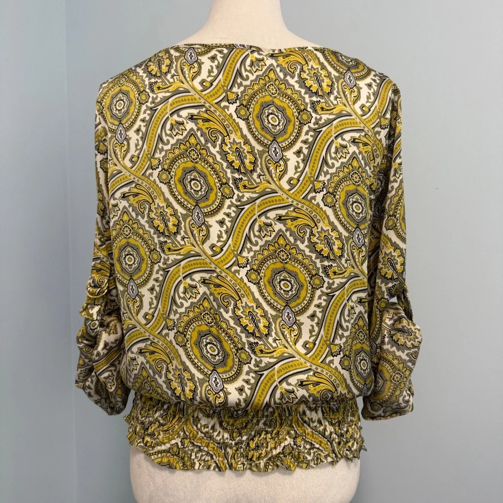 Michael Kors Women’s 3/4 Sleeve‎ Elastic Hem Blouse Size S